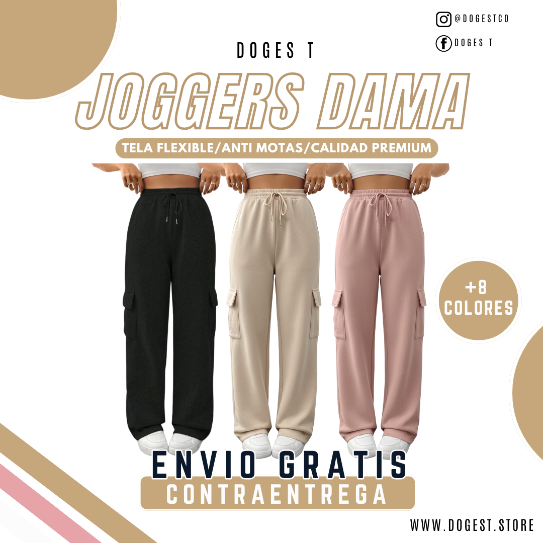 Joggers Cargo Baggy Dama
