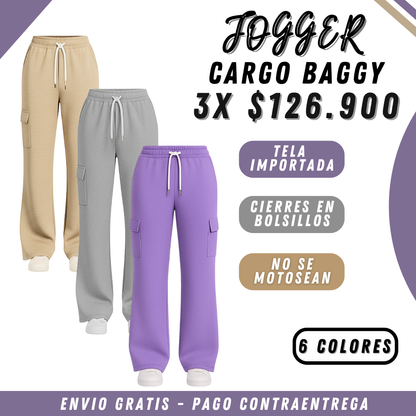 Joggers Cargo Baggy Dama