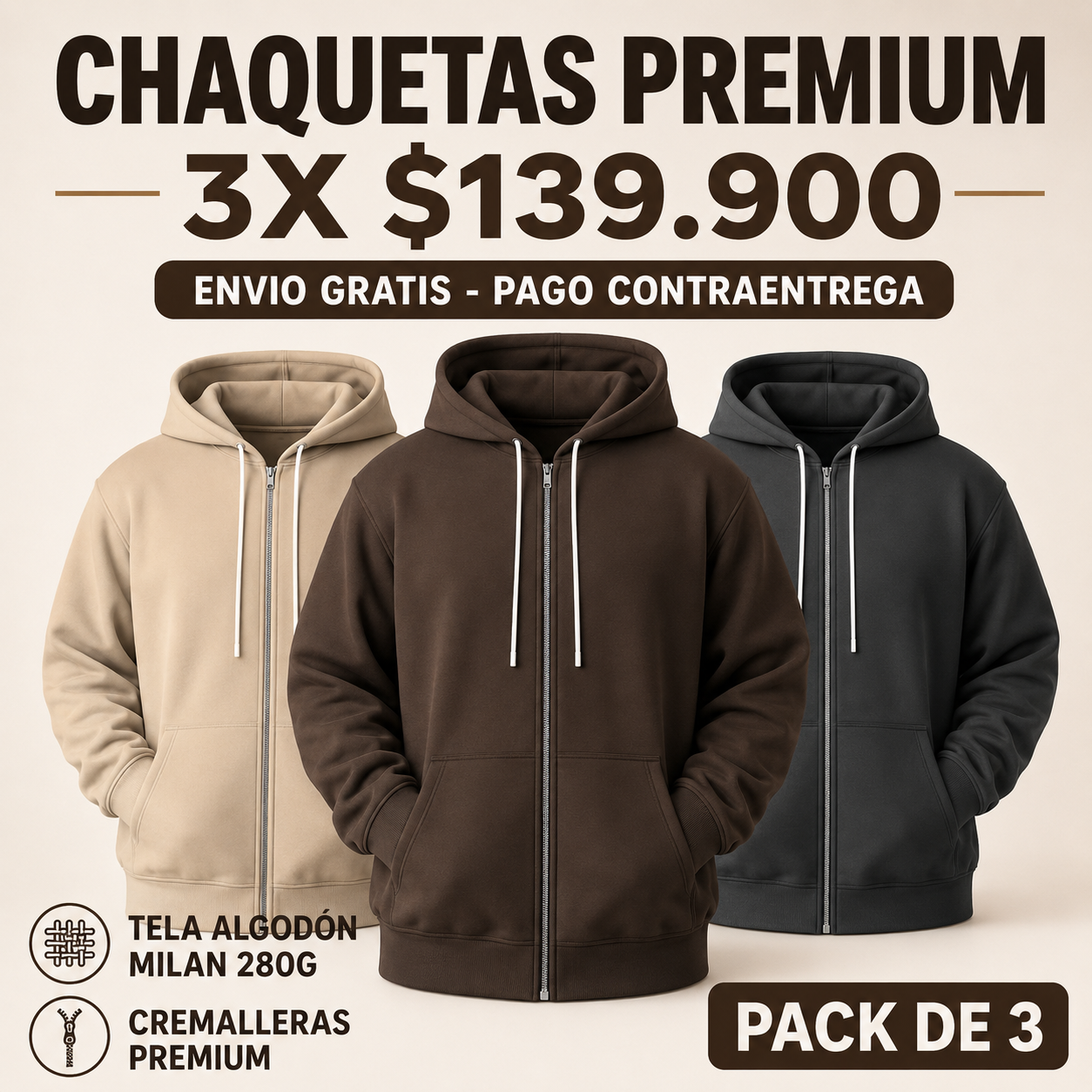 Chaquetas Hoodie Premium